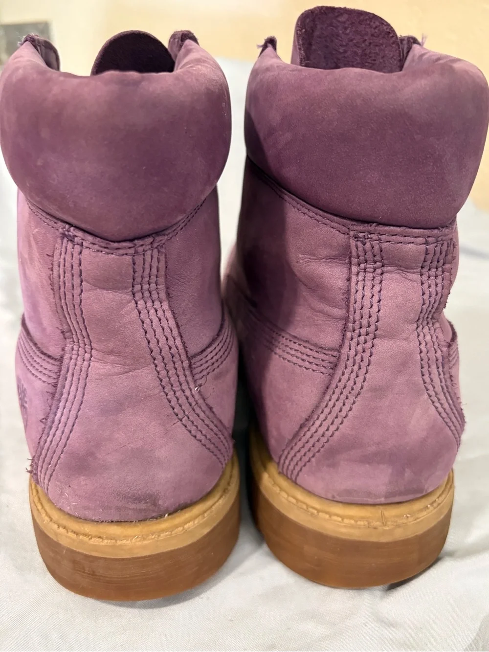 Timberland Premium 6-Inch Waterproof Boots in a Purple Nubuck